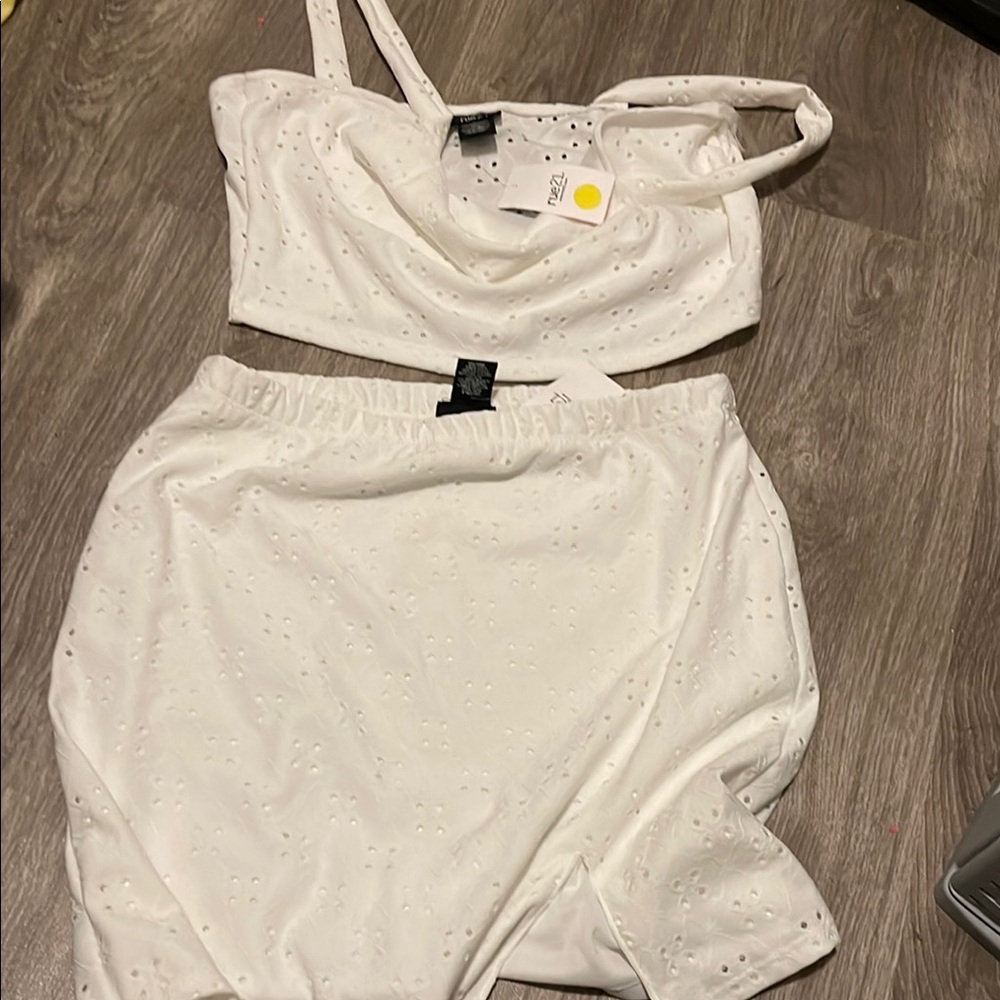 Rue21 White Mini Pencil Skirt Set Casual